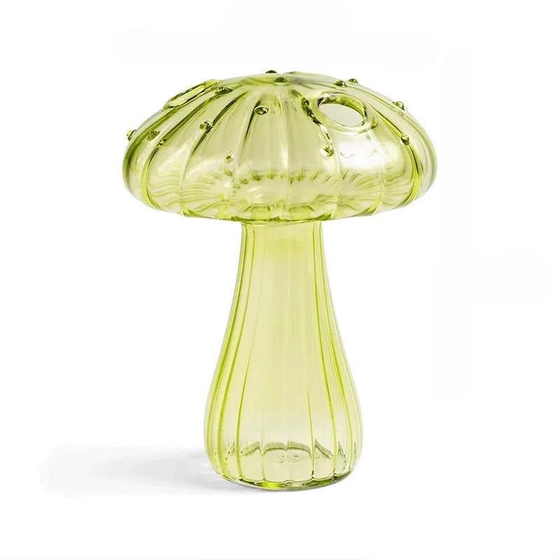 Jelly Mushroom Glass Vase – Nordic-Style Hydroponic Aromatherapy Bottle for Flowers & Plants, Perfect Tabletop Accent for Elegant Home Décor