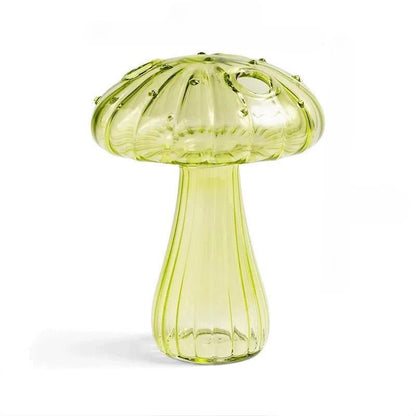 Jelly Mushroom Glass Vase – Nordic-Style Hydroponic Aromatherapy Bottle for Flowers & Plants, Perfect Tabletop Accent for Elegant Home Décor