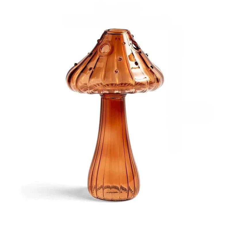 Jelly Mushroom Glass Vase – Nordic-Style Hydroponic Aromatherapy Bottle for Flowers & Plants, Perfect Tabletop Accent for Elegant Home Décor