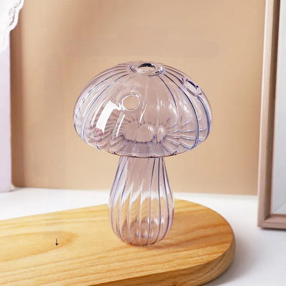 Jelly Mushroom Glass Vase – Nordic-Style Hydroponic Aromatherapy Bottle for Flowers & Plants, Perfect Tabletop Accent for Elegant Home Décor