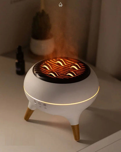 Jellyfish and Flame Model Aromatherapy Humidifier with Night Light – Soothing Atmosphere Lamp for Home & Office Relaxation