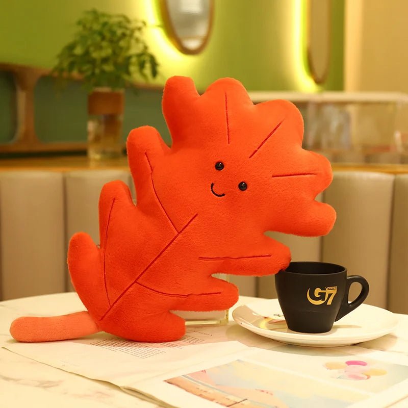 Kawaii Plush Maple Leaf Pillow – Soft Maple & Ginkgo Stuffed Toys for Cozy Room Decor, Holiday Charm, and Perfect Party Gifts