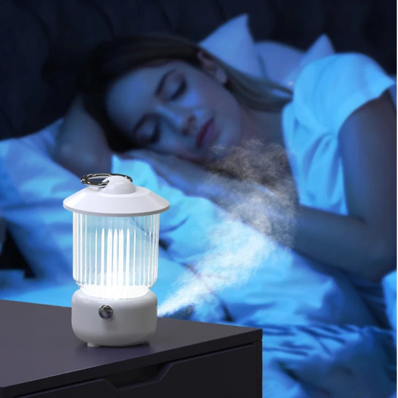 Kerosene Lamp Style Humidifier - Multi-function Ambience Desktop USB Wireless Camping Light Mini Humidifier