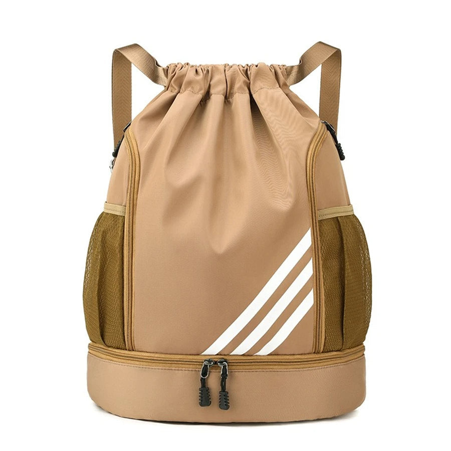Basketball Sports Travel Backpack – Outdoor Waterproof Gym Bag with Ball Compartment for Swimming, Hiking, or Fitness Travel Use