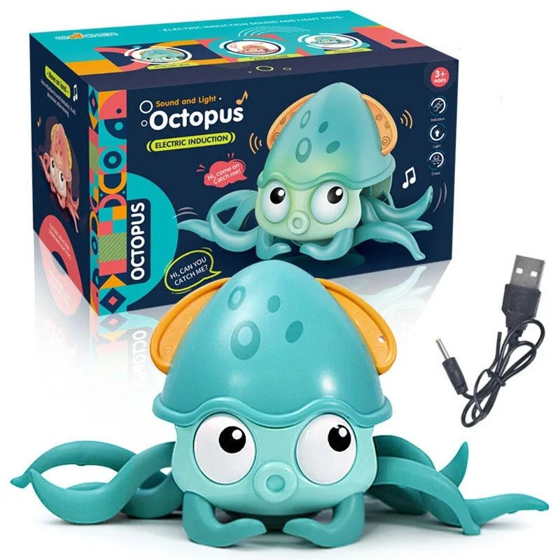 Kids Crawling Crab & Octopus Toy - Sensor Escape Chase Toy with Lights and Music