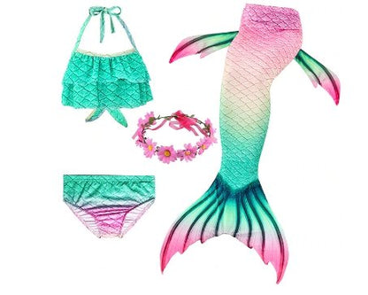 Kids Mermaid Costume Set - Fantasy Mermaid Tails Kids Swimming Dress