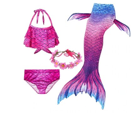 Kids Mermaid Costume Set - Fantasy Mermaid Tails Kids Swimming Dress