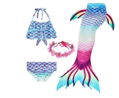 Kids Mermaid Costume Set - Fantasy Mermaid Tails Kids Swimming Dress