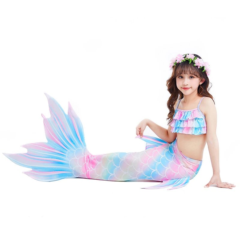 Kids Mermaid Costume Set - Fantasy Mermaid Tails Kids Swimming Dress