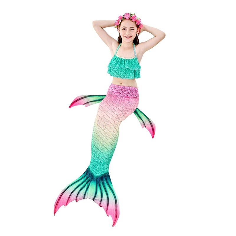 Kids Mermaid Costume Set - Fantasy Mermaid Tails Kids Swimming Dress