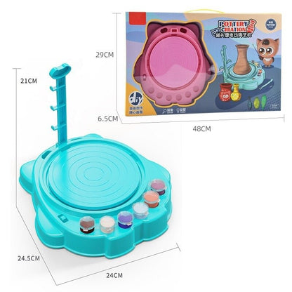 Kids Pottery Set - Painting Kit for Beginners with Modeling Clay, Sculpting Clay and Sculpting Tools