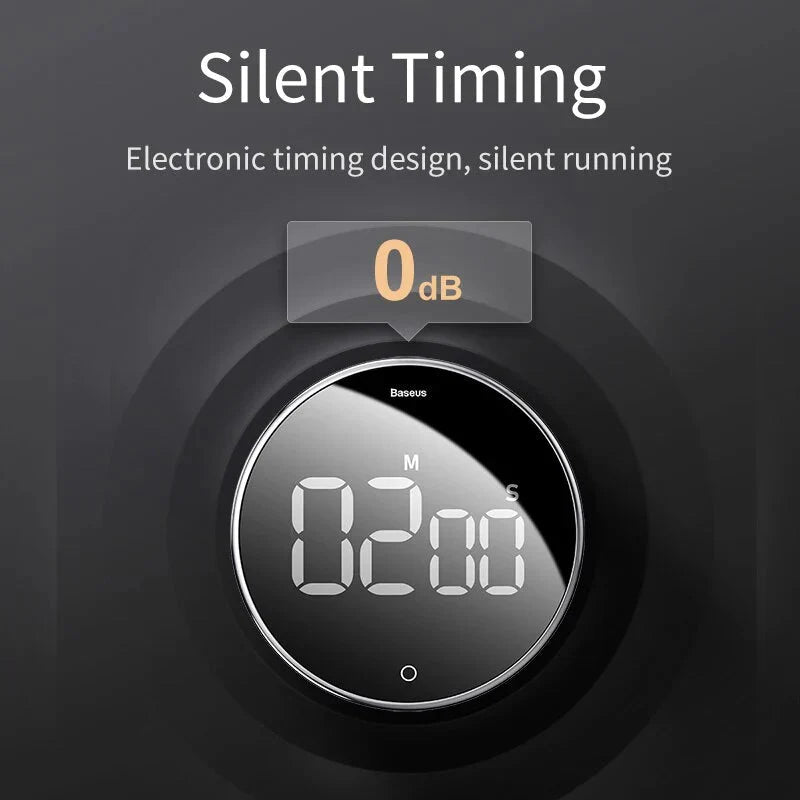 Kitchen Timer Countdown Alarm Clock, Large LED Display for Cooking Kids Senior