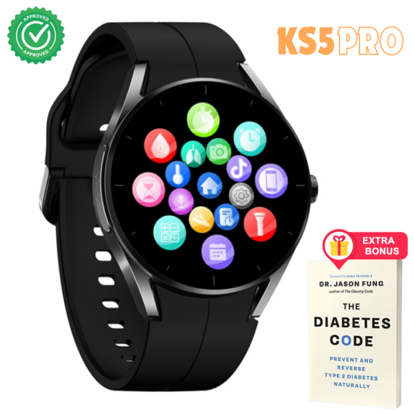 KS5 Pro – The Ultimate CGM Smartwatch with Laser Treatment