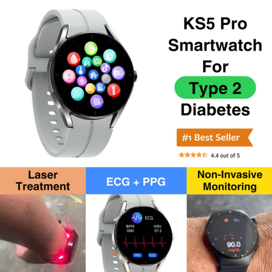 KS5 Pro – The Ultimate CGM Smartwatch with Laser Treatment