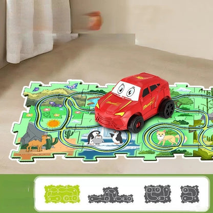DIY Railway Car Puzzle Set – Flexible Electric Car Track Puzzle for Parent-Child Interaction and Fun Learning