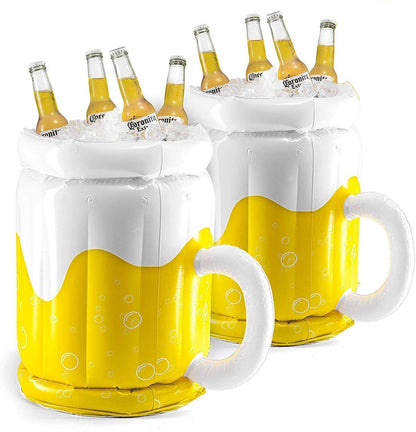 Large Inflatable Beer Mug Drink Cooler - Outdoor Party Supplies Inflatable Floating Drink Bucket