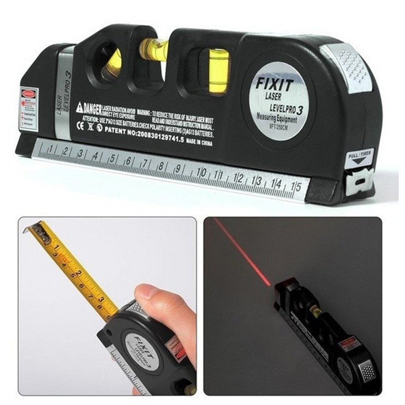 Laser Level Line Tool - Multipurpose Vertical Measure Tape