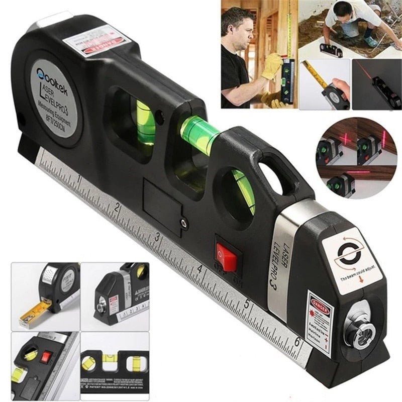 Laser Level Line Tool - Multipurpose Vertical Measure Tape