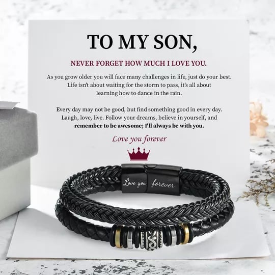 Last Day Promotion 49% OFF—To My Son Love You Forever Bracelet