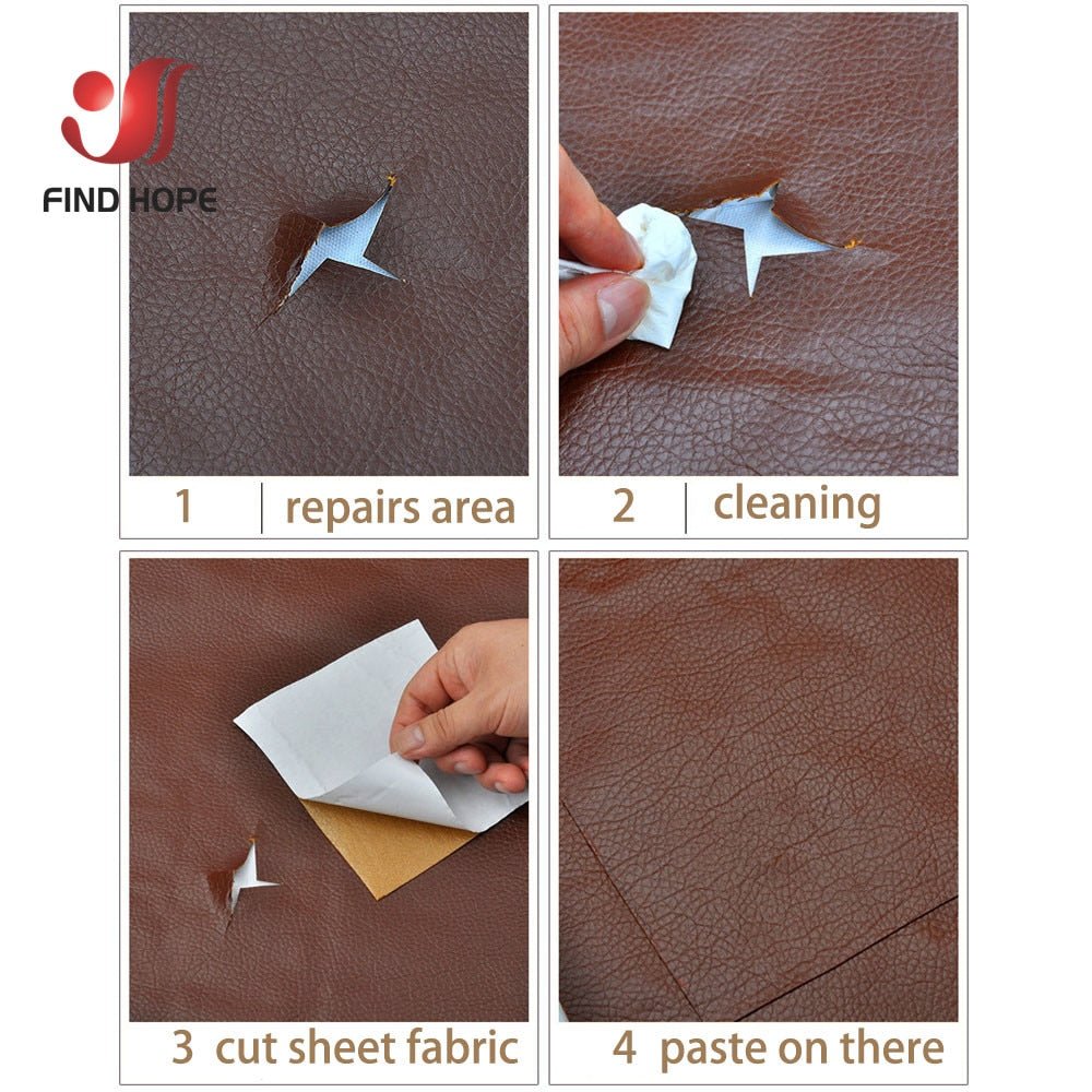 Leather Repair Patches - Self-Adhesive Patch for Sofas, Couch, Furniture and Drivers Seat