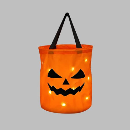 LED Pumpkin Candy Bag - Trick or Treat Pumpkin Bucket