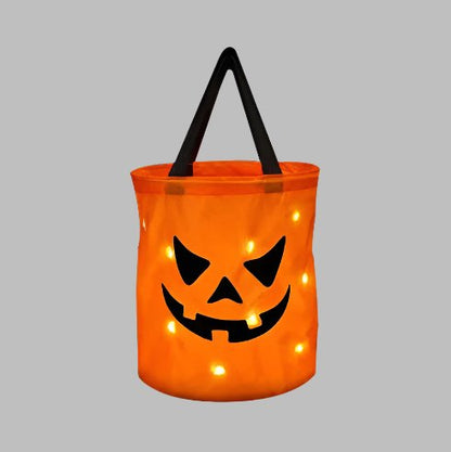 LED Pumpkin Candy Bag - Trick or Treat Pumpkin Bucket