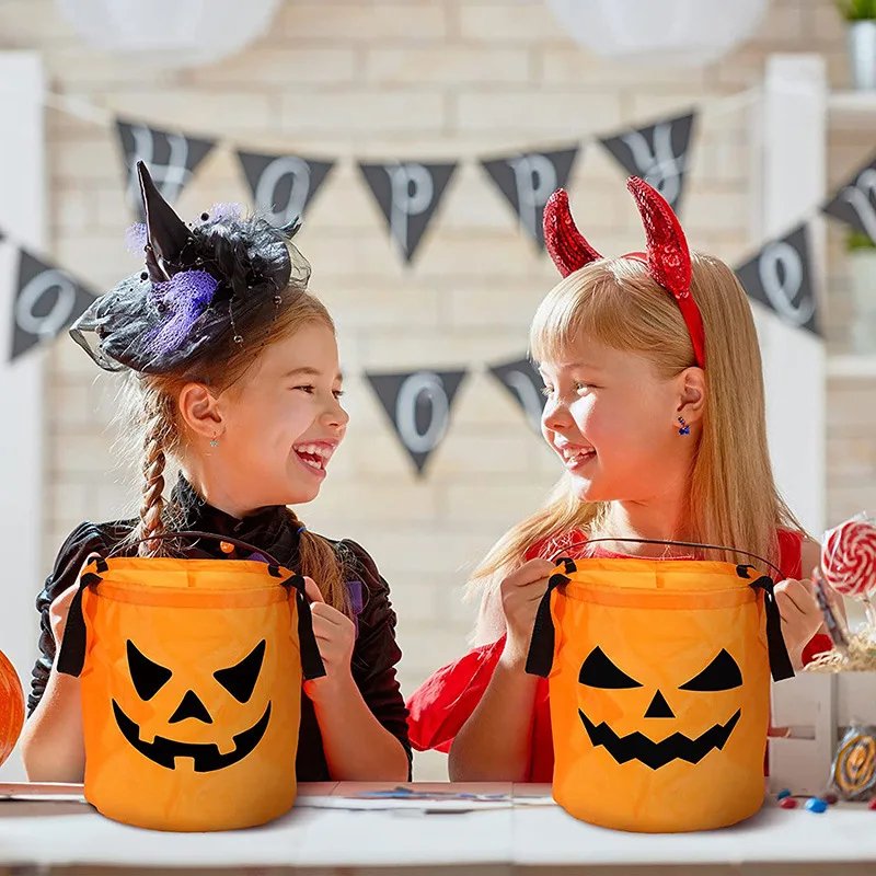 LED Pumpkin Candy Bag - Trick or Treat Pumpkin Bucket
