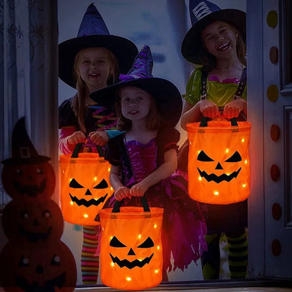 LED Pumpkin Candy Bag - Trick or Treat Pumpkin Bucket