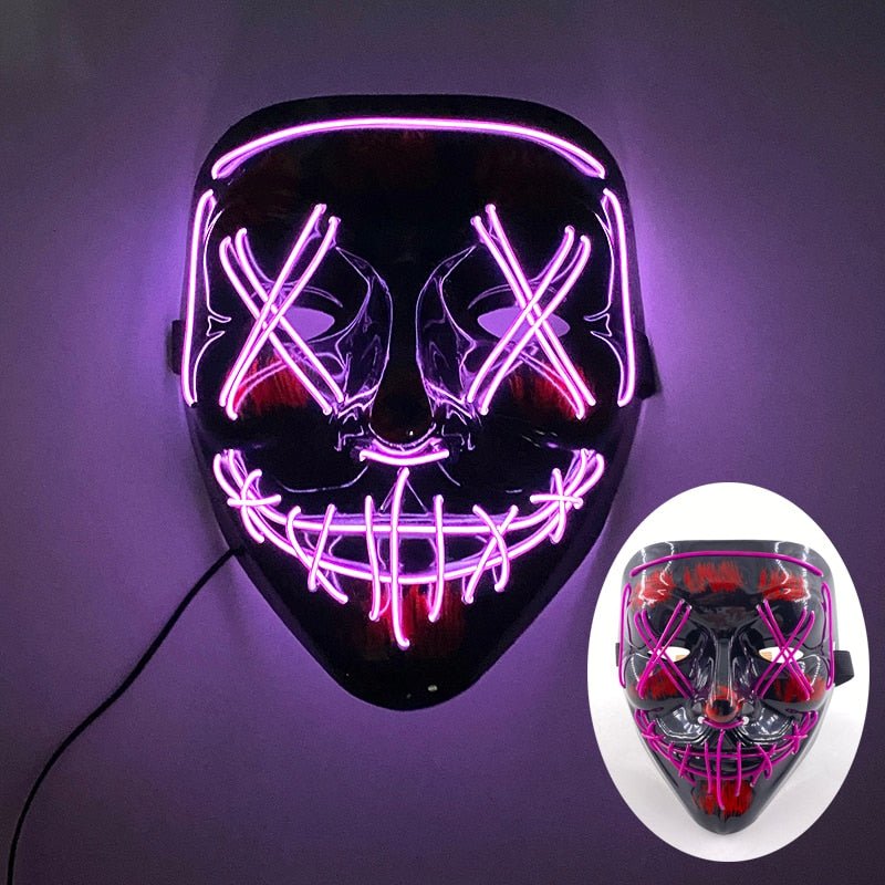 LED Halloween Mask - Light Up Mask for Festival & Cosplay