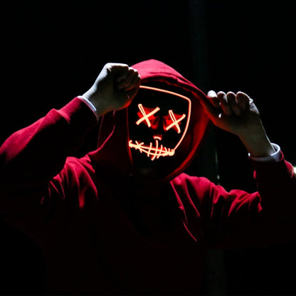 LED Halloween Mask - Light Up Mask for Festival & Cosplay