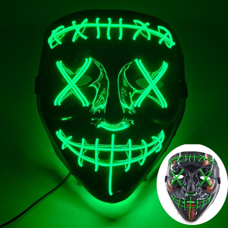 LED Halloween Mask - Light Up Mask for Festival & Cosplay