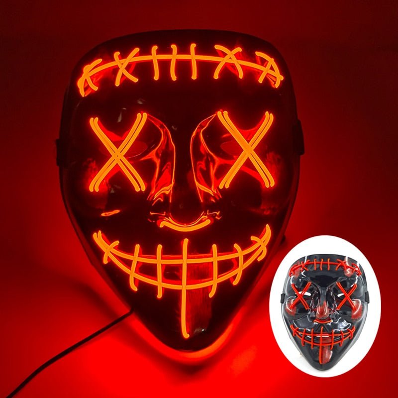 LED Halloween Mask - Light Up Mask for Festival & Cosplay