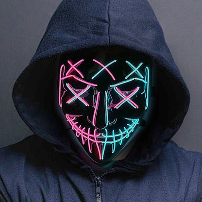 LED Halloween Mask - Light Up Mask for Festival & Cosplay