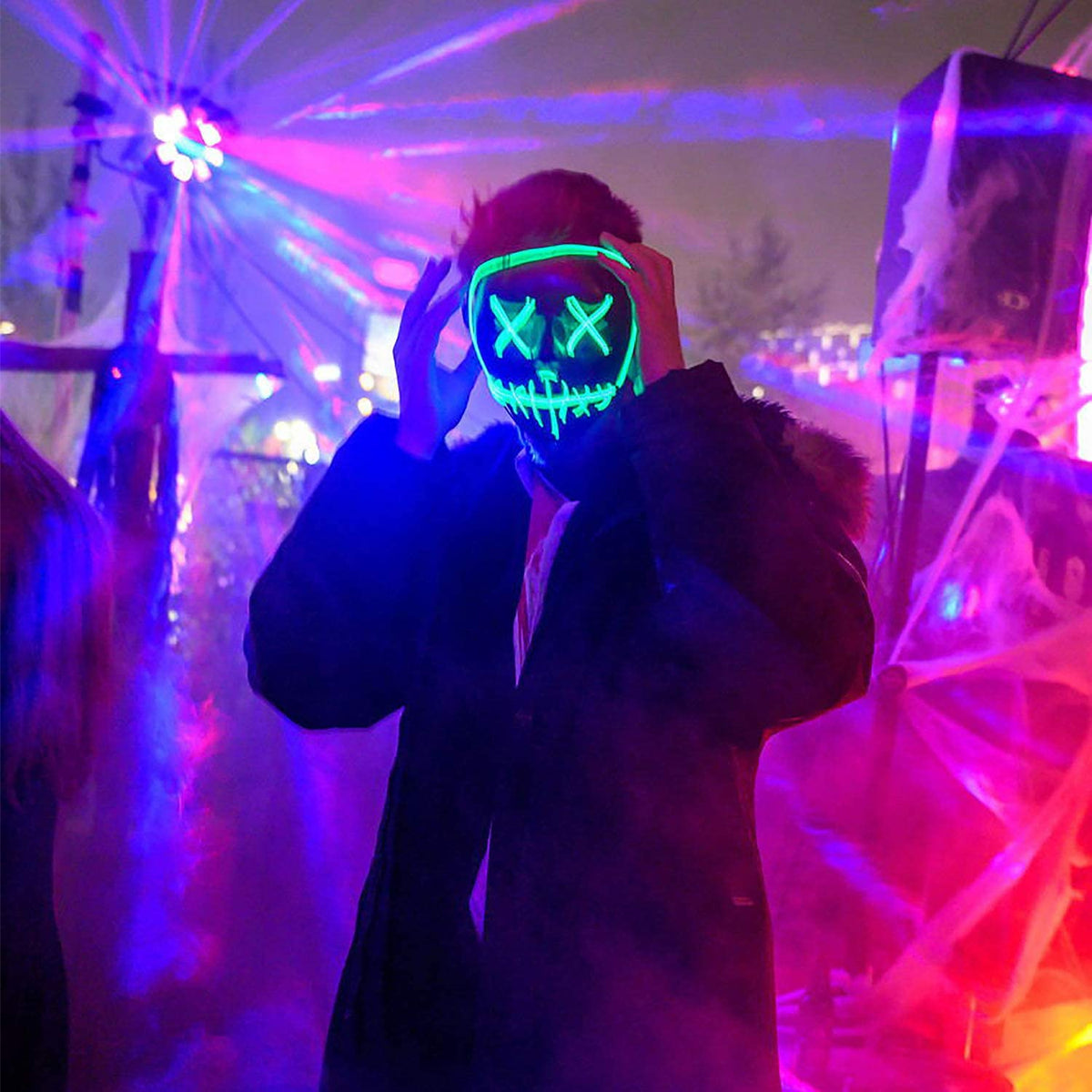 LED Halloween Mask - Light Up Mask for Festival & Cosplay