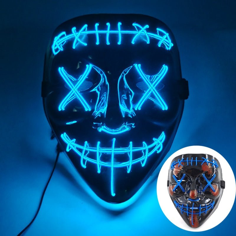 LED Halloween Mask - Light Up Mask for Festival & Cosplay