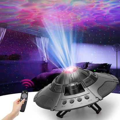 LED Lights UFO Galaxy Projector – Starry Sky Night Light for a Dreamy Bedroom Ambiance