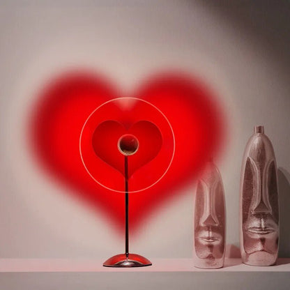 LED Love Heart Shape Projector Light  - Romantic LED Rainbow Atmosphere Light Night Light for Bedroom, Living Room and Party Bar Store