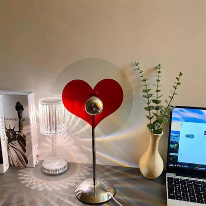LED Love Heart Shape Projector Light  - Romantic LED Rainbow Atmosphere Light Night Light for Bedroom, Living Room and Party Bar Store