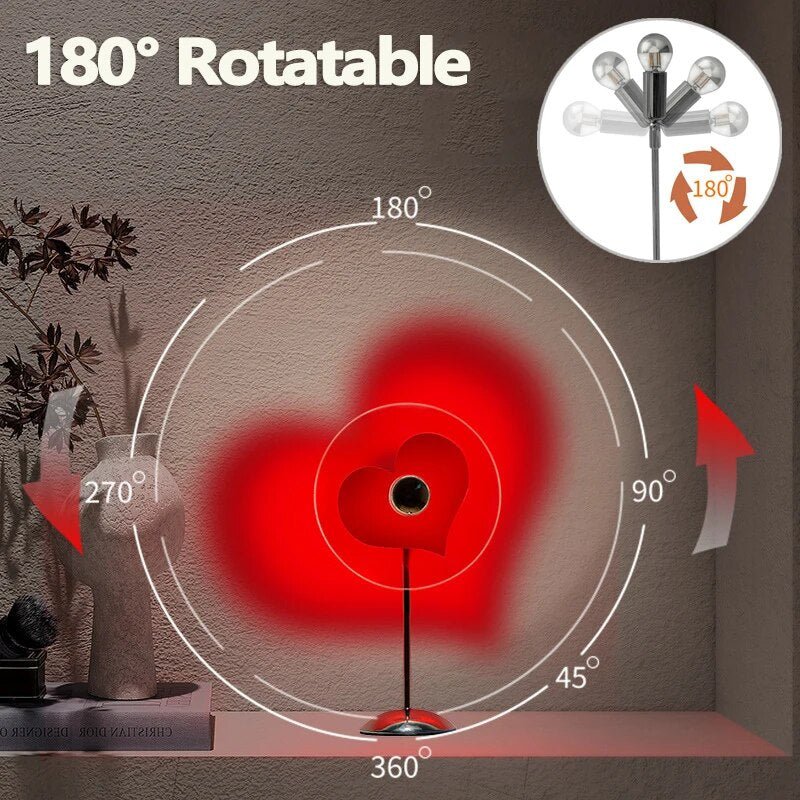 LED Love Heart Shape Projector Light  - Romantic LED Rainbow Atmosphere Light Night Light for Bedroom, Living Room and Party Bar Store