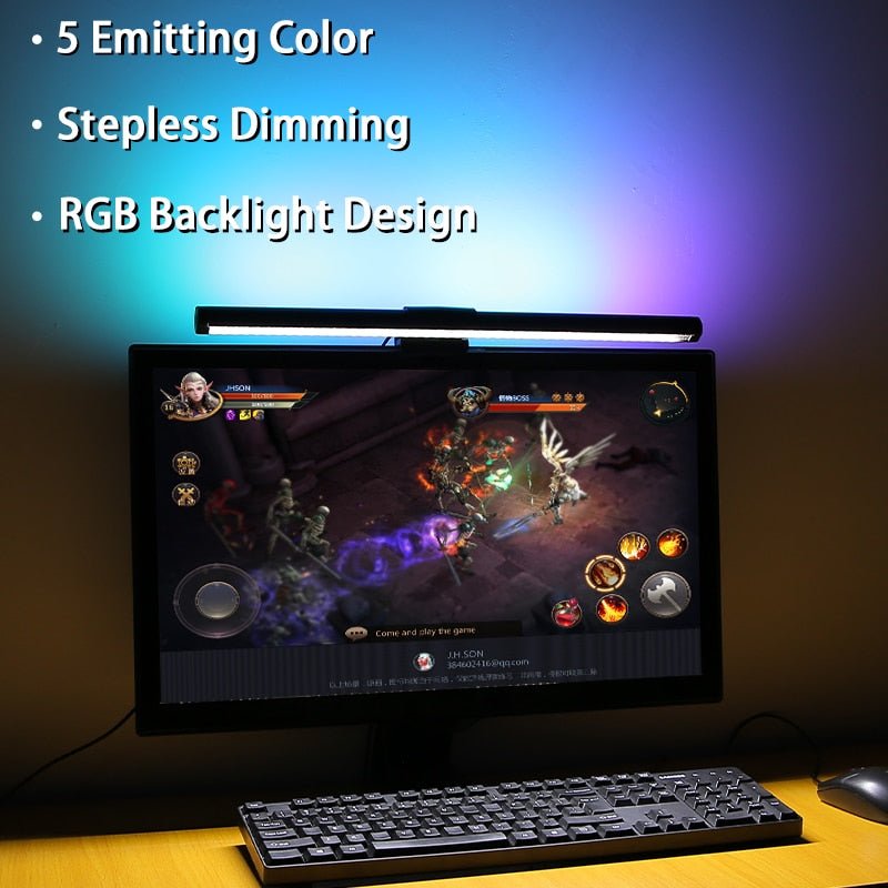 LED Monitor Lamp - No Screen Glare Monitor Lamp with USB Powered for Home and Office