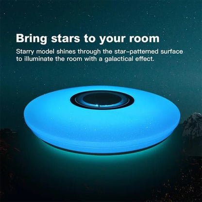 LED Music Ceiling Light - Dimmable Music Light, RGB Color Changing Light with App and Remote Control