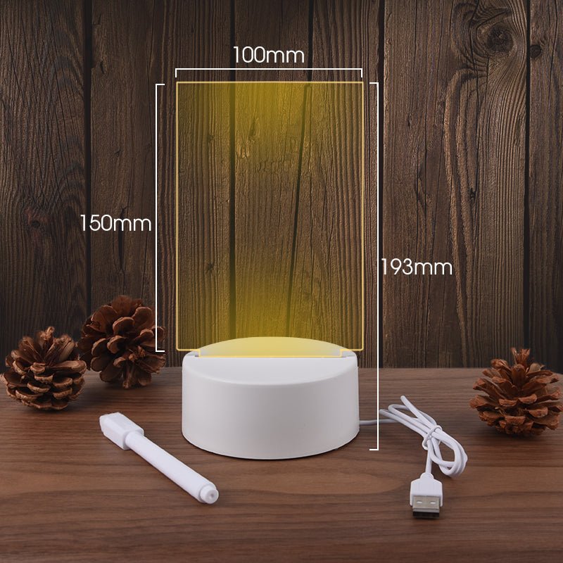 LED Note Board Night Lamp, Creative Message Board for Home, Bedroom, Child Room Decor