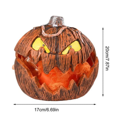LED Pumpkin Lantern - Jack-O-Lantern Decor Mouth Open Talking Halloween Pumpkin Lights For Indoor