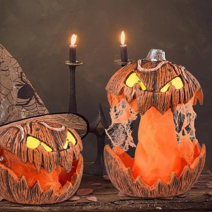 LED Pumpkin Lantern - Jack-O-Lantern Decor Mouth Open Talking Halloween Pumpkin Lights For Indoor