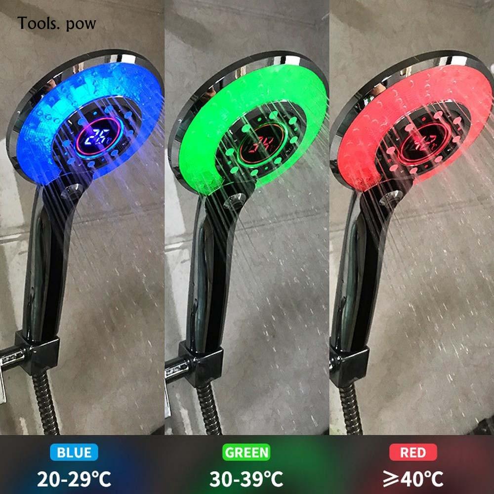 LED Shower Head w/ Digital Temperature Control