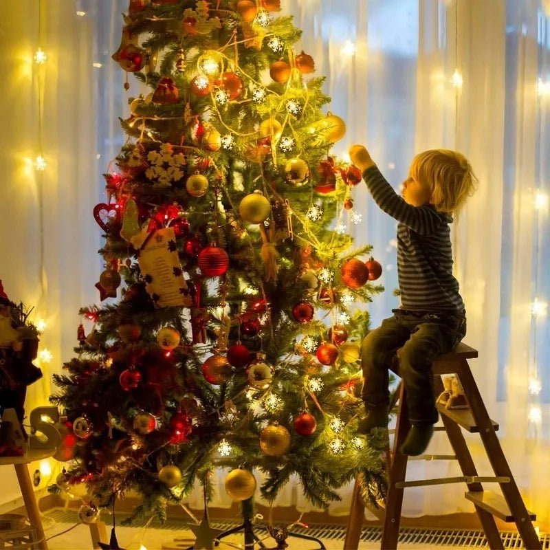 LED Snowflake Lights - String Garland  Christmas Lights