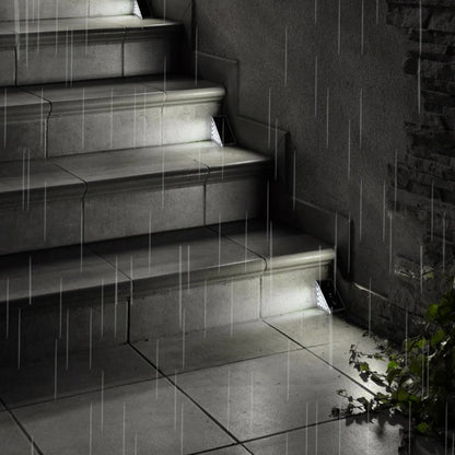 LED Solar Step Lights for Outdoor Stair - Triangle Solar Deck Light for Garden, Patio, Yard, Porch and  Front Door