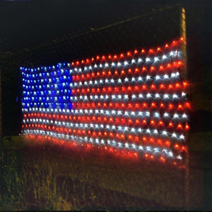 LED String Lights American Flag – Patriotic Home Décor for Yard, Garden, Festivals, Holidays, and Outdoor Celebrations with Vibrant Illumination