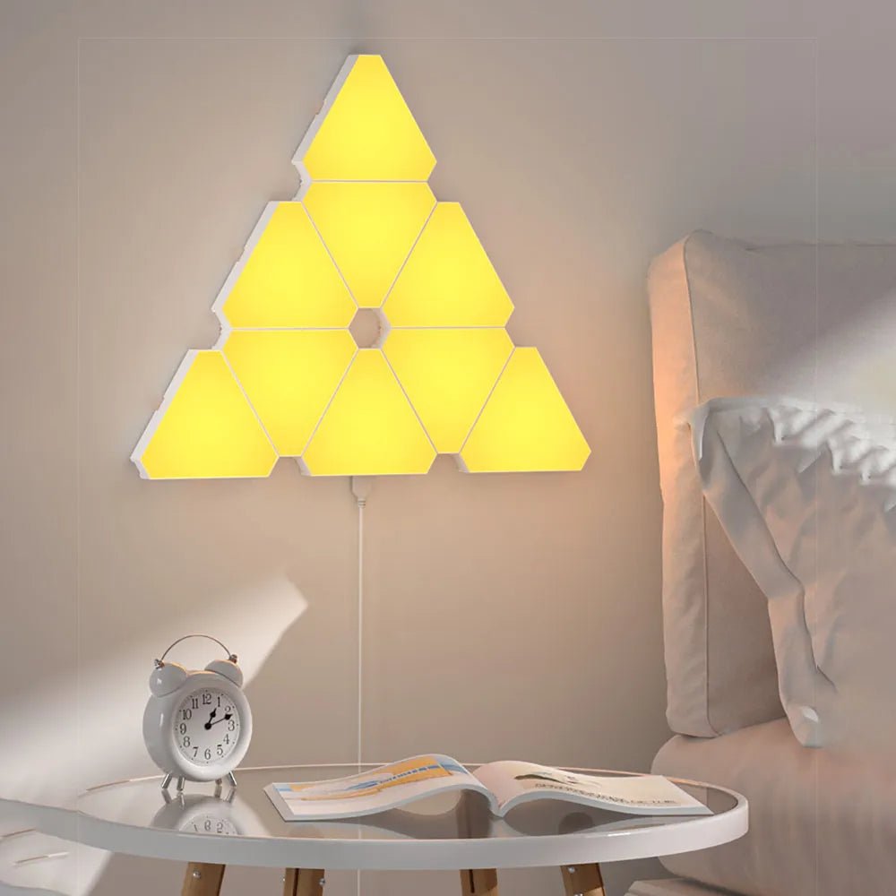 LED Triangular Quantum Lamp - Triangle Wall Light for Living Room, Game, Party Decor