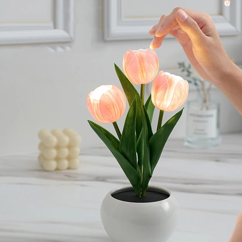 LED Tulip Lamp – Elegant Flowerpot Night Light for a Cozy Atmosphere, Perfect Home Décor Gift